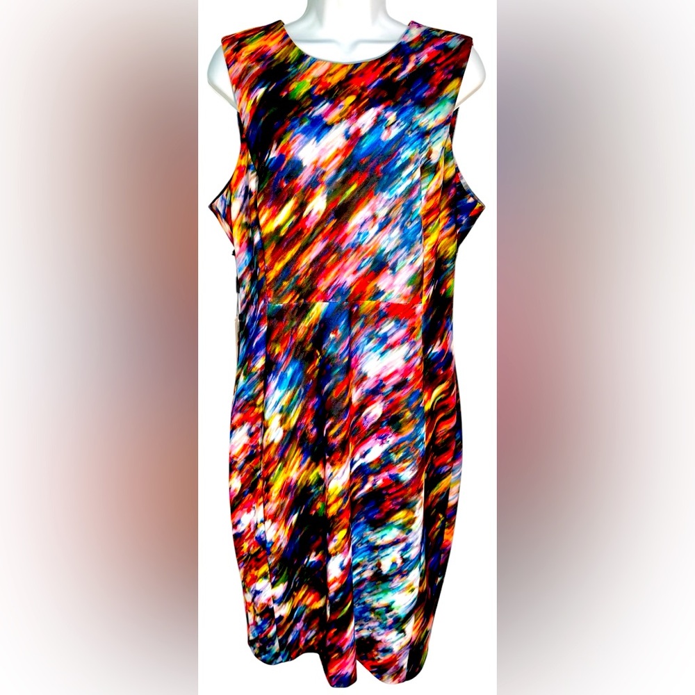 Calvin Klein Multicolor Sleeveless Women's sheath Dress size 12 - Picture 2 of 13